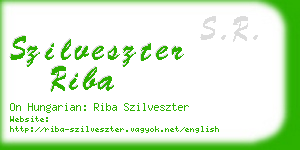 szilveszter riba business card